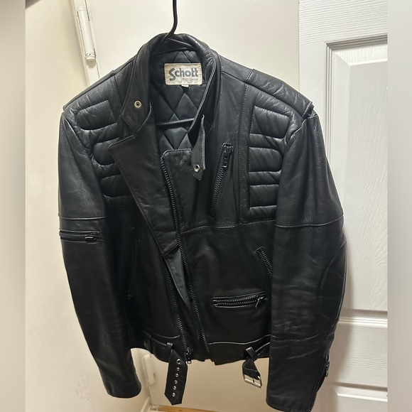 Mens Schott nYC Vintage Rocky Leather Jacket - Picture 2 of 2